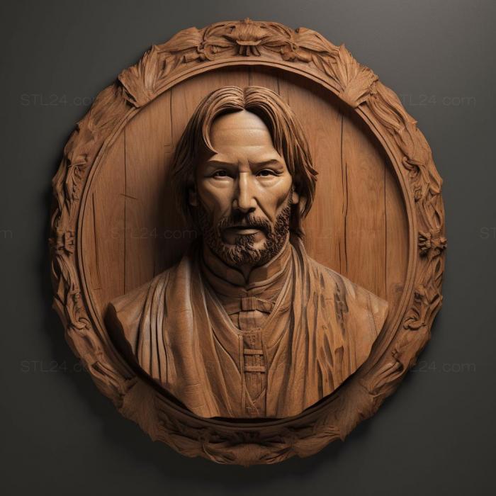 Famous (Keanu Reeves 2, 3DFMS_6873) 3D models for cnc